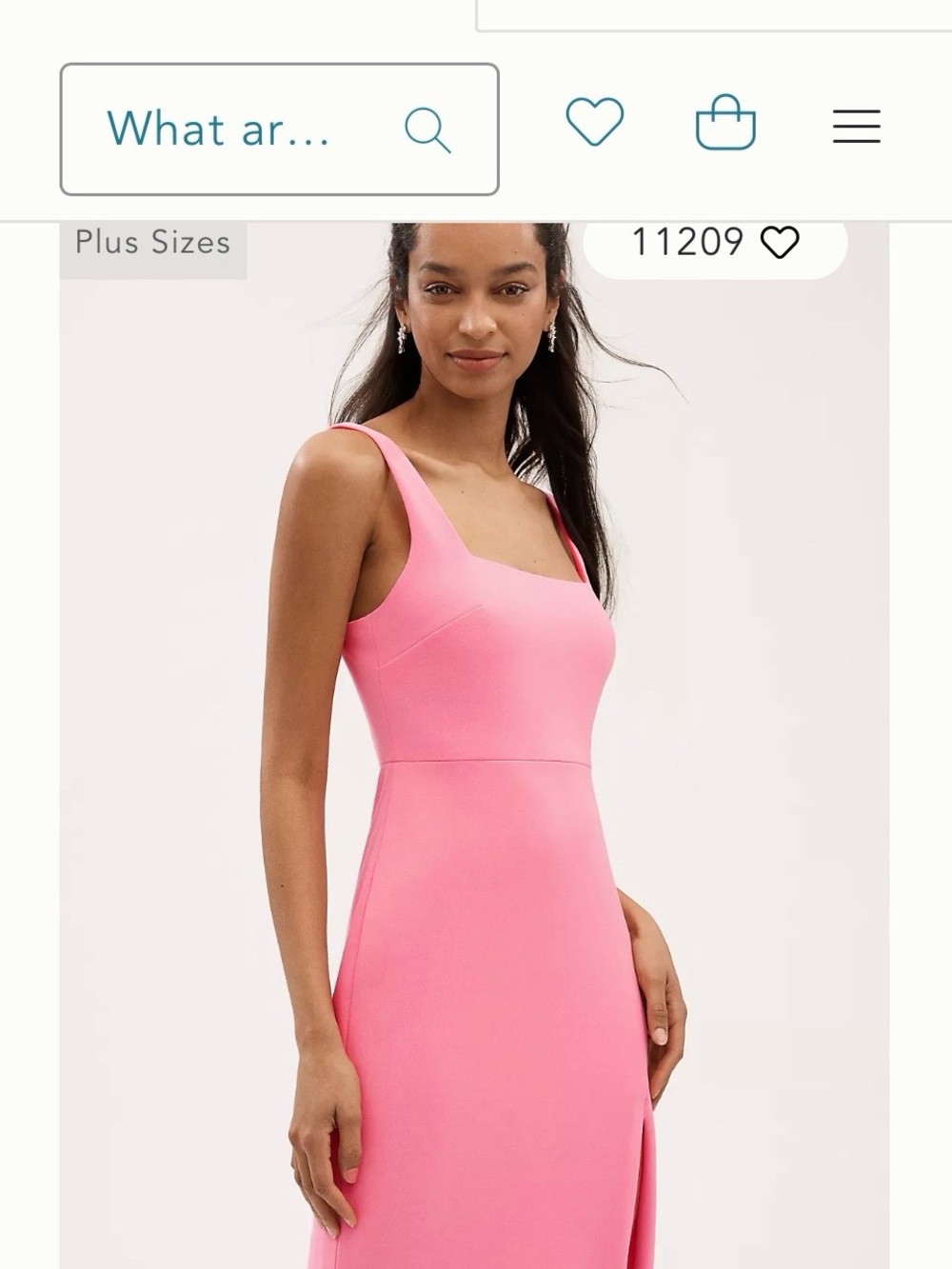 Anthropologie Pink Square-Neck Wedding Gown